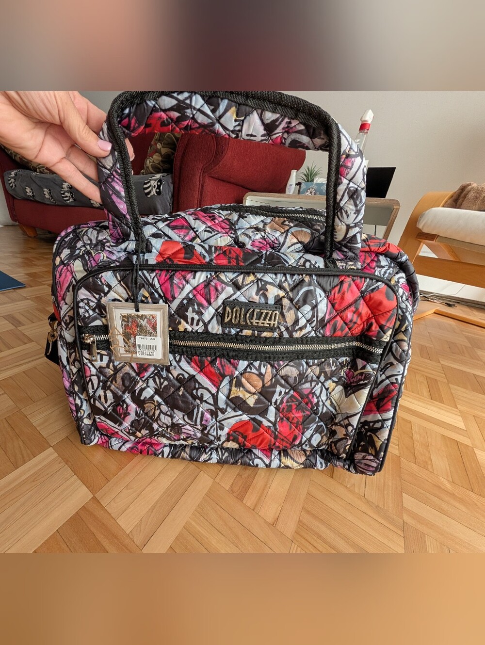 Quilted Multi-Color Carry Bag - Women's Travel Tote